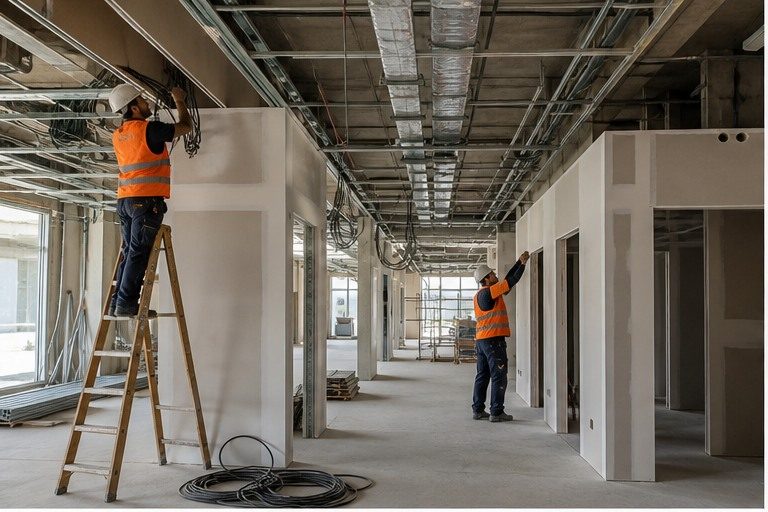 Reforma interior de un edificio público en ejecución